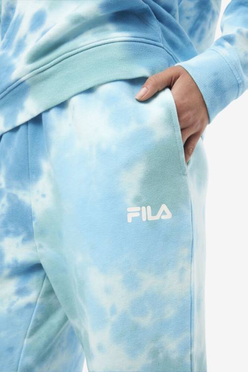 White Women's Fila Raleigh Tie Dye Jogger Pants | Fila249ZH