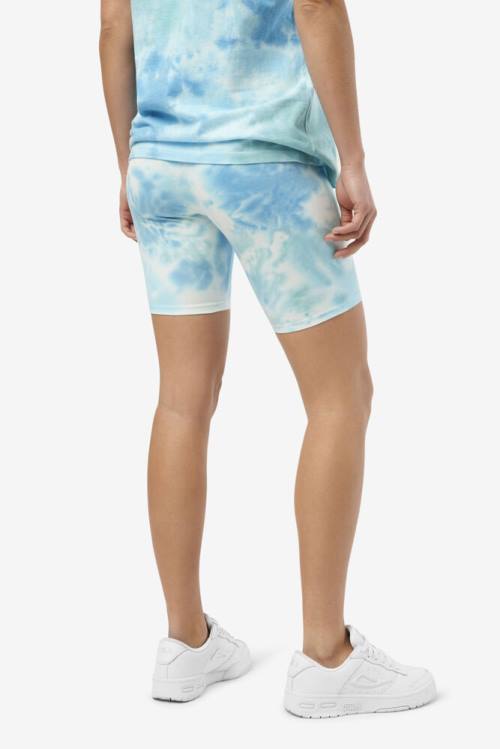 White Women's Fila Taima Tie Dye Bike Shorts | Fila890ES