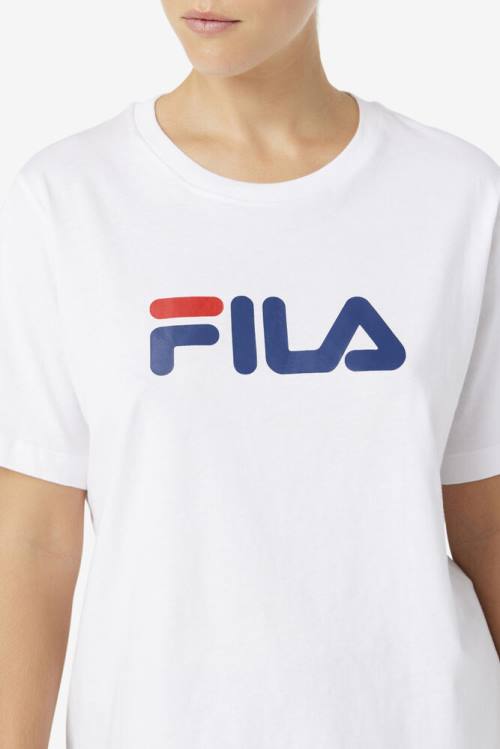 White Women's Fila Thea Tee T Shirts | Fila065EW