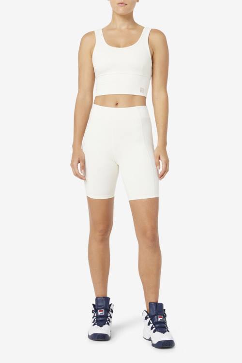 White Women's Fila Tiana Bike Shorts | Fila632LM