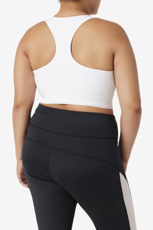 White Women's Fila Uplift Racerback Bra Sports Tops | Fila579LN