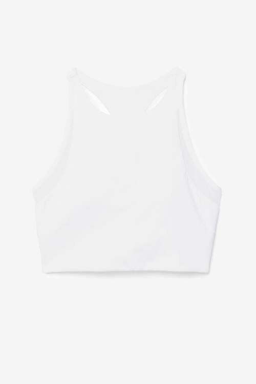 White Women\'s Fila Uplift T-back Sports Bra Sports Tops | Fila053BM