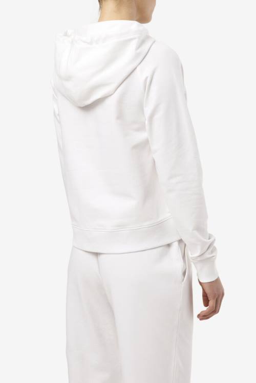 White Women's Fila Valeria Hoodie | Fila175FQ