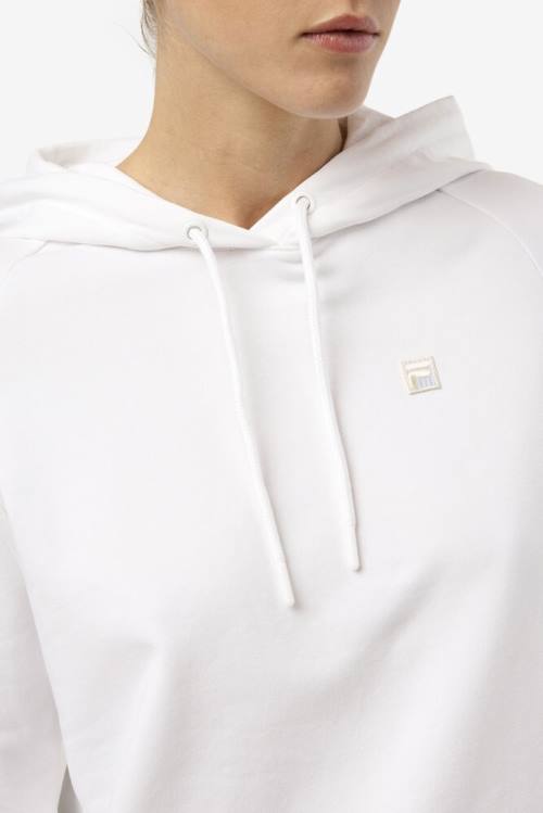 White Women's Fila Valeria Hoodie | Fila175FQ