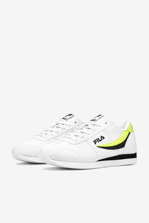 White / Yellow / Black Men's Fila Province Sneakers | Fila853UA