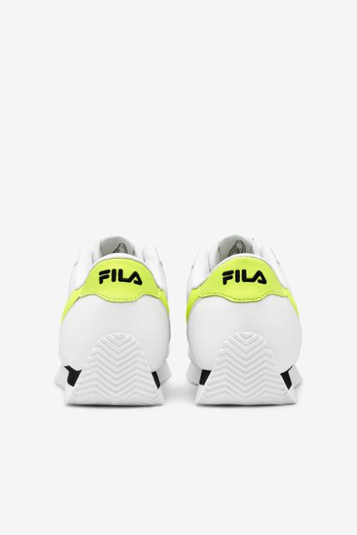 White / Yellow / Black Men's Fila Province Sneakers | Fila853UA