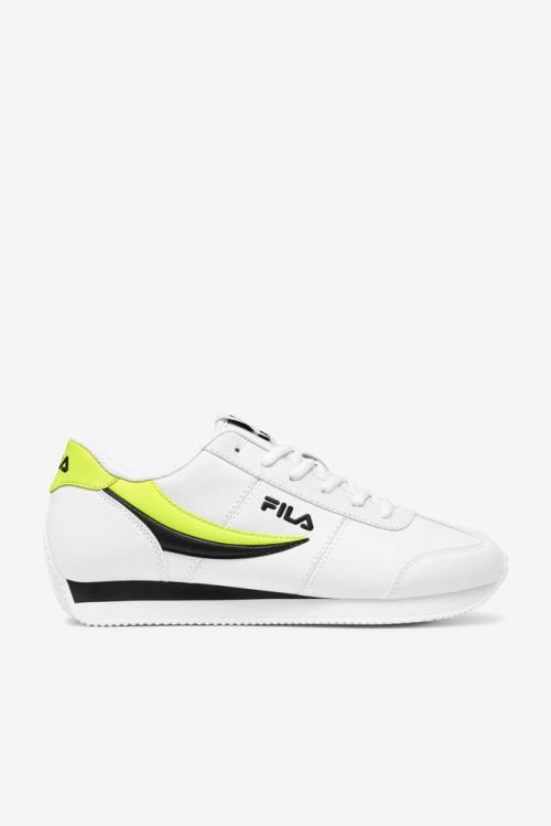 White / Yellow / Black Men\'s Fila Province Sneakers | Fila853UA