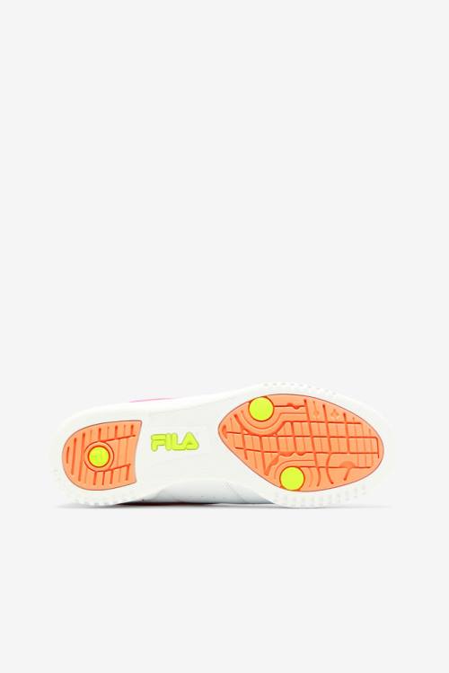 White / Yellow / Pink Women's Fila F-13 Sneakers | Fila963YM