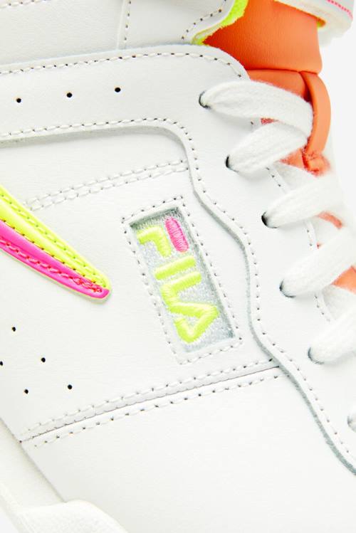 White / Yellow / Pink Women's Fila F-13 Sneakers | Fila963YM