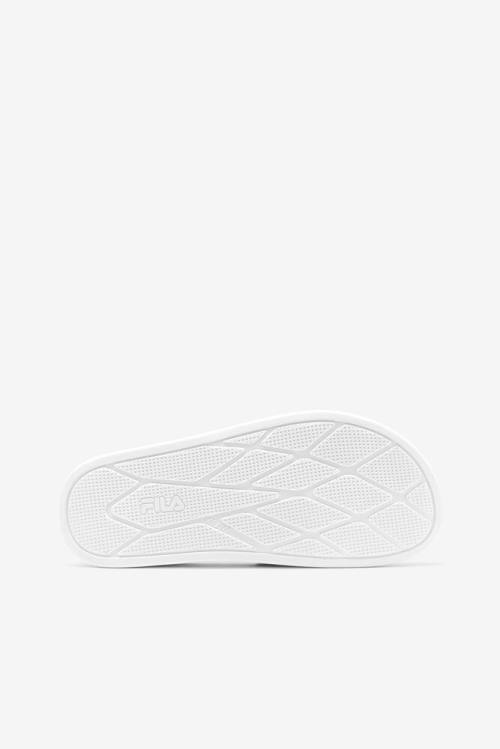 White / Yellow Women's Fila Drifter Luxe Repeat Slides | Fila681SF