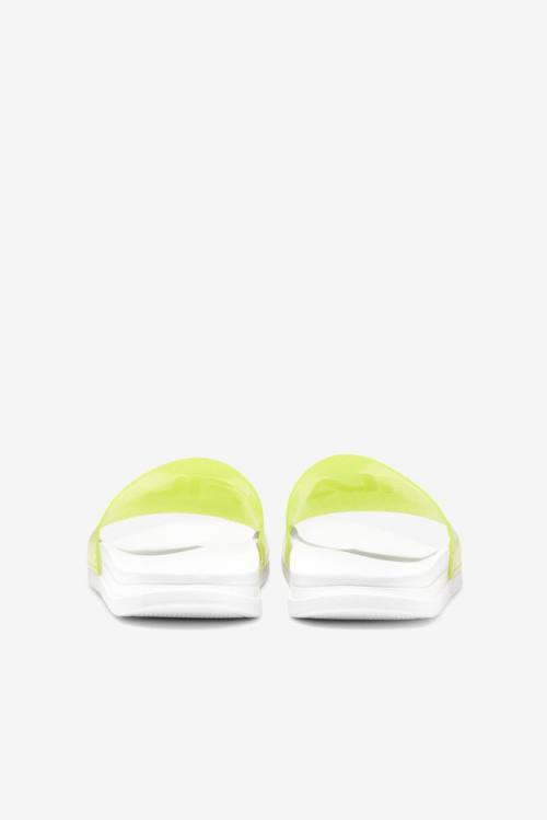 White / Yellow Women's Fila Drifter Luxe Repeat Slides | Fila681SF