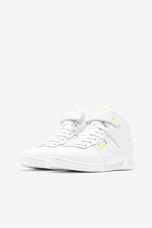 White / Yellow Women's Fila F-13 Sneakers | Fila237CB