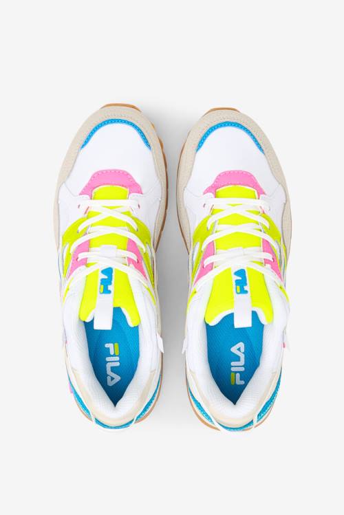 White / Yellow Women's Fila Sandenal Orbit Sneakers | Fila365OL