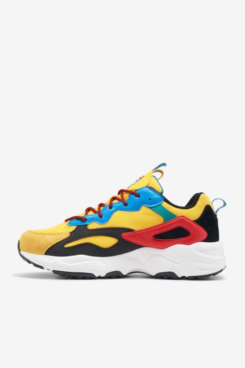 Yellow / Black / Blue Men's Fila Ray Tracer Festival Sneakers | Fila203UL