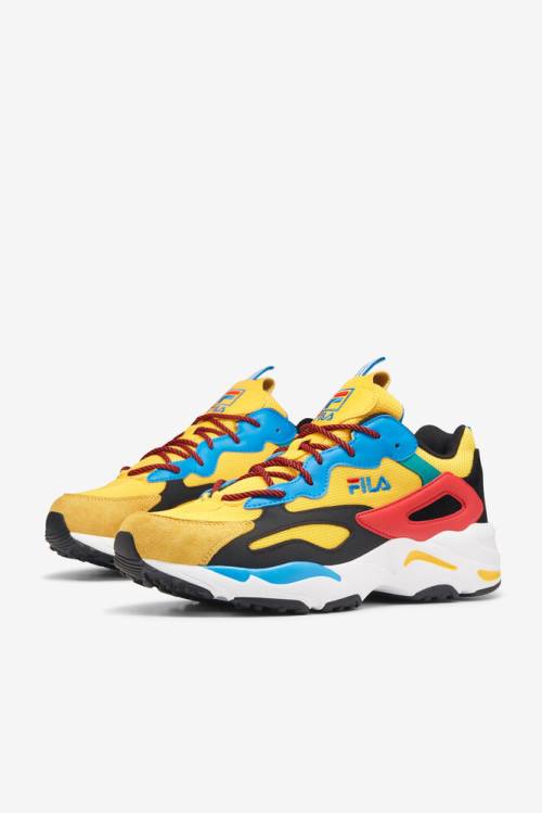 Yellow / Black / Blue Men's Fila Ray Tracer Festival Sneakers | Fila203UL