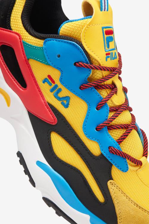 Yellow / Black / Blue Men's Fila Ray Tracer Festival Sneakers | Fila203UL