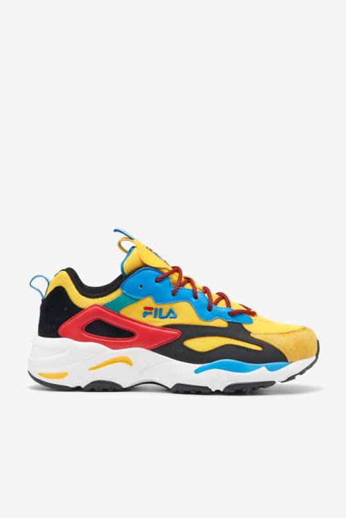 Yellow / Black / Blue Men\'s Fila Ray Tracer Festival Sneakers | Fila203UL