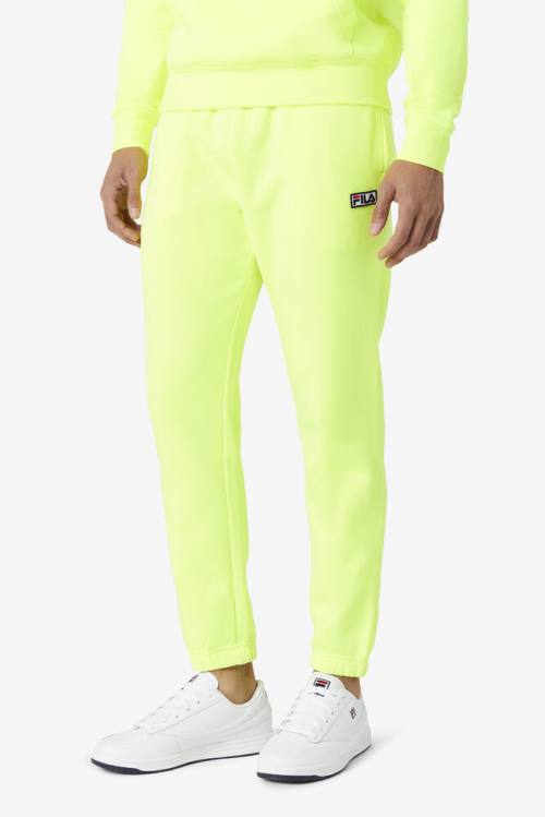 Yellow / Black Men's Fila Garin Jogger Pants | Fila290DK