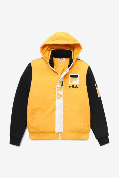 Yellow / Black / White Men\'s Fila P1 Tech Jackets | Fila450CB