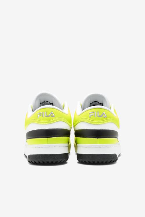 Yellow / Black / White Men's Fila T-1 Mid Sneakers | Fila472TL