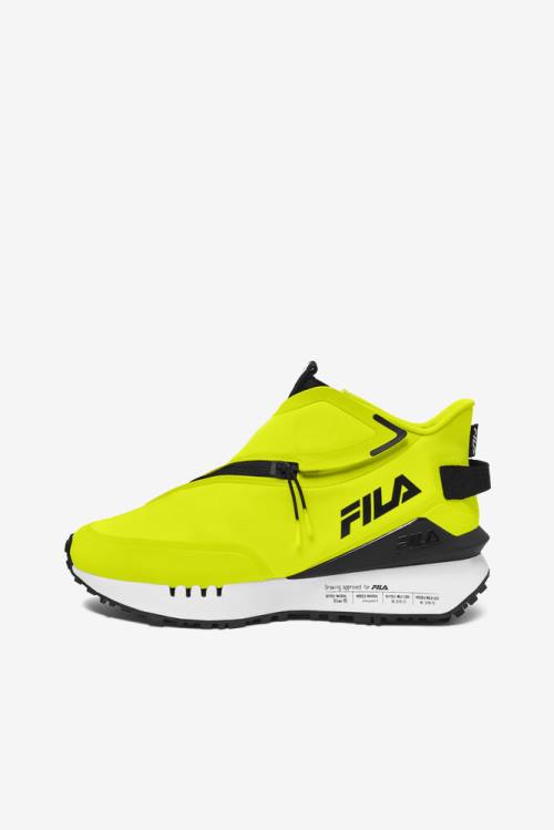 Yellow / Black / White Women's Fila Space Runner Sneakers | Fila438KA