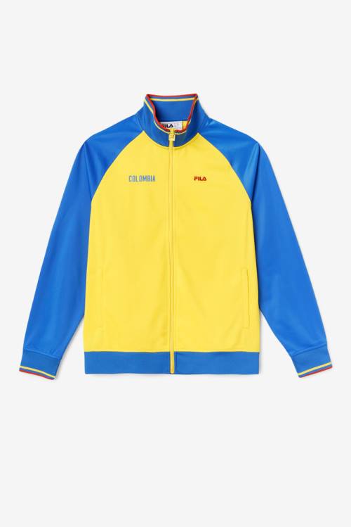 Yellow / Blue / Red Men\'s Fila Colombia Track Jackets | Fila831YM