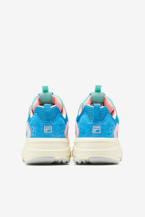 Yellow / Light Turquoise / Blue Women's Fila Ray Tracer Lab Premium Sneakers | Fila152FC