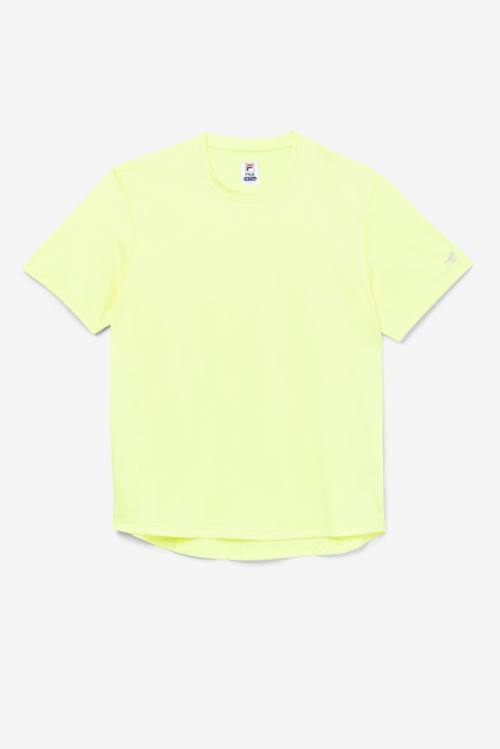 Yellow Men\'s Fila Pickleball Scallop Hem Crew T Shirts | Fila487YH