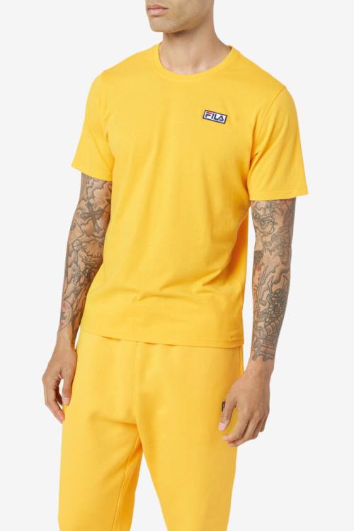 Yellow Men's Fila Skylar Tee T Shirts | Fila734UV