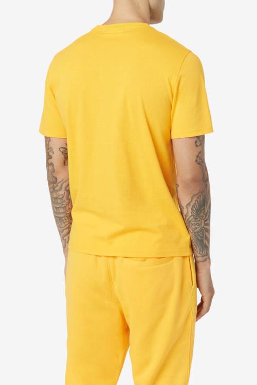 Yellow Men's Fila Skylar Tee T Shirts | Fila734UV