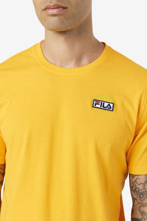 Yellow Men's Fila Skylar Tee T Shirts | Fila734UV