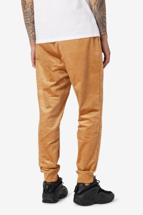 Yellow Men's Fila Unnat Cord Joggers Pants | Fila830CW