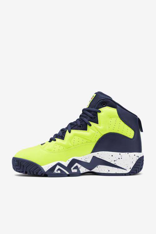 Yellow / Navy / White Men's Fila Mb Sneakers | Fila601BV