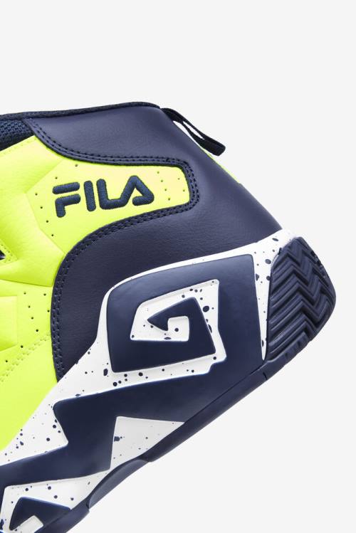 Yellow / Navy / White Men's Fila Mb Sneakers | Fila601BV