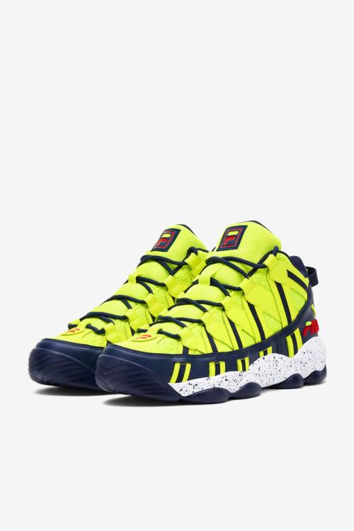 Yellow / Navy / White Men's Fila Stackhouse Spaghetti Sneakers | Fila928BH