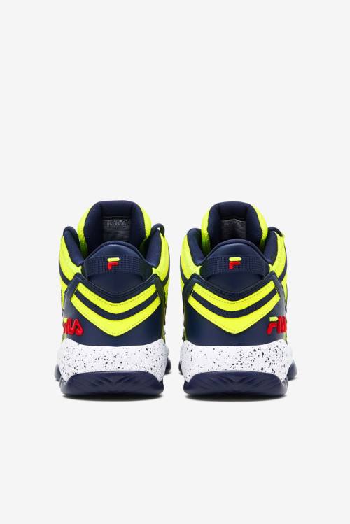 Yellow / Navy / White Men's Fila Stackhouse Spaghetti Sneakers | Fila928BH