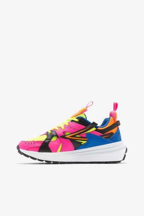 Yellow / Pink / Blue Women's Fila Sandenal Sneakers | Fila458ZO