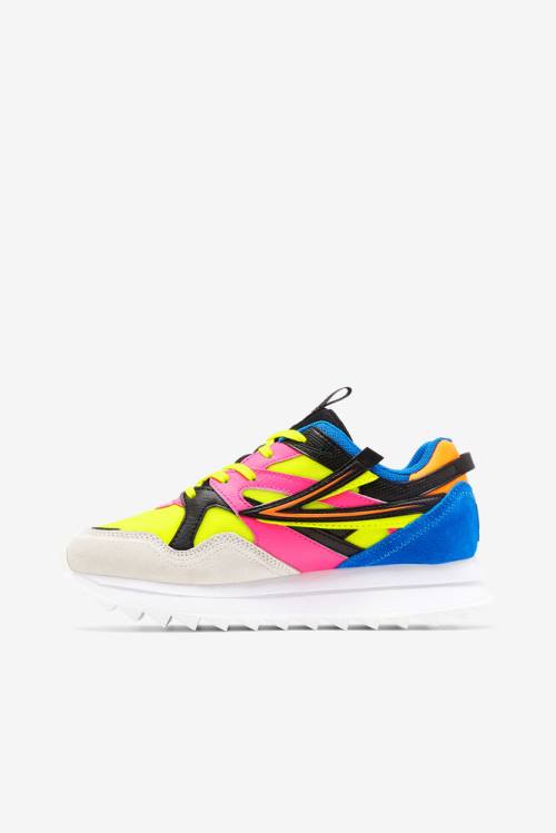 Yellow / Pink / Blue Women's Fila Sandenal Orbit Sneakers | Fila697UI