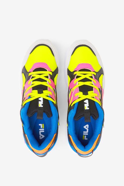 Yellow / Pink / Blue Women's Fila Sandenal Orbit Sneakers | Fila697UI