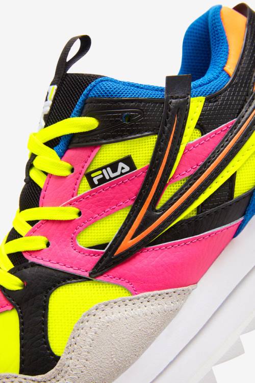 Yellow / Pink / Blue Women's Fila Sandenal Orbit Sneakers | Fila697UI