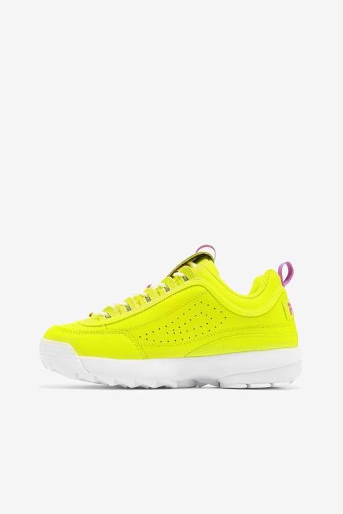 Yellow / Purple Flower / White Women's Fila Disruptor 2 Premium Sneakers | Fila316YZ