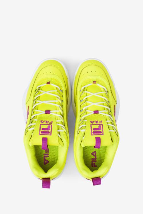 Yellow / Purple Flower / White Women's Fila Disruptor 2 Premium Sneakers | Fila316YZ