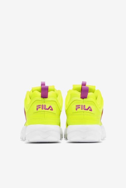 Yellow / Purple Flower / White Women's Fila Disruptor 2 Premium Sneakers | Fila316YZ