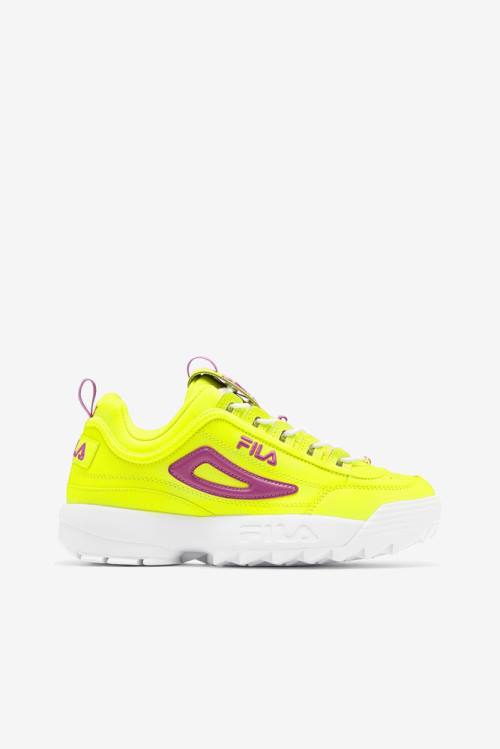 Yellow / Purple Flower / White Women\'s Fila Disruptor 2 Premium Sneakers | Fila316YZ