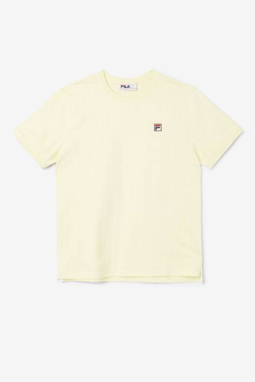 Yellow / White Men\'s Fila Guillo Tee T Shirts | Fila903GO