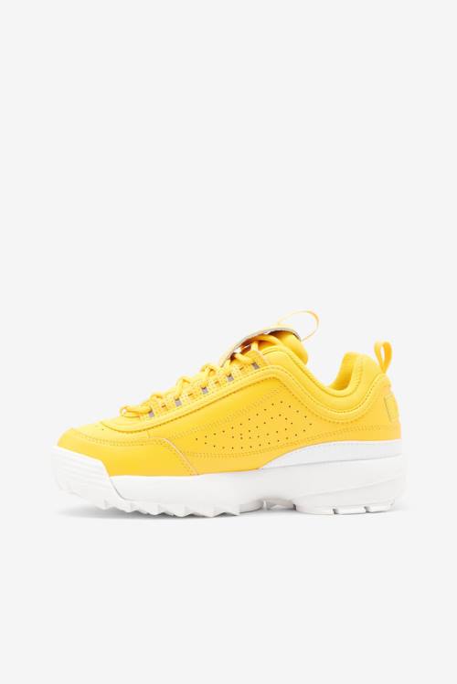 Yellow / White Women's Fila Disruptor 2 Premium Sneakers | Fila395PY