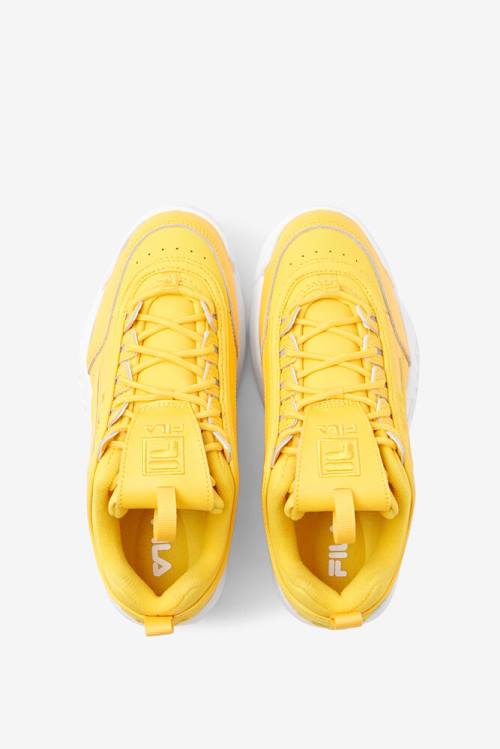 Yellow / White Women's Fila Disruptor 2 Premium Sneakers | Fila395PY