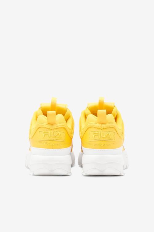 Yellow / White Women's Fila Disruptor 2 Premium Sneakers | Fila395PY