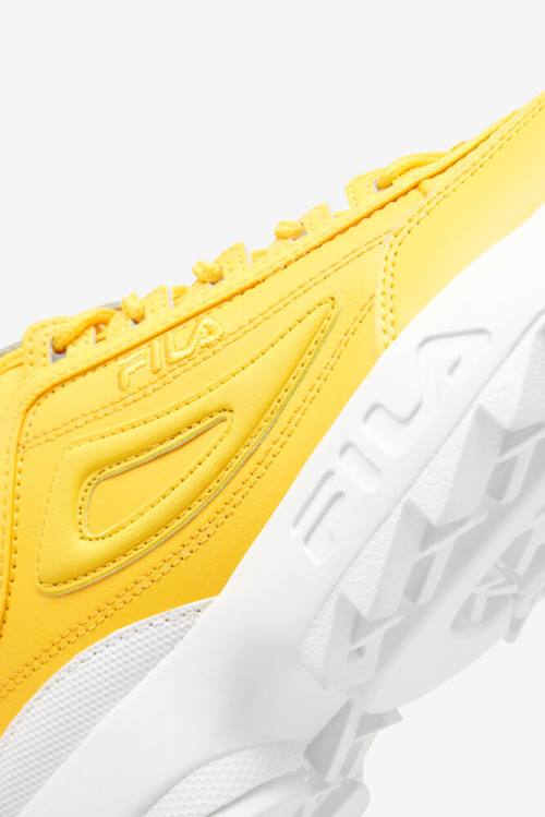 Yellow / White Women's Fila Disruptor 2 Premium Sneakers | Fila395PY