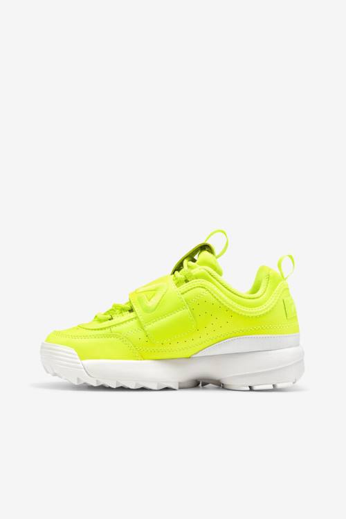 Yellow / White Women's Fila Disruptor 2 Applique Sneakers | Fila892WU